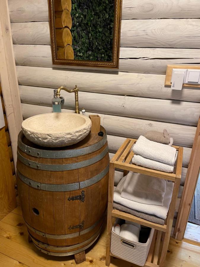 Wellness Huette Am Zwenkauer See Bei Leipzig エクステリア 写真